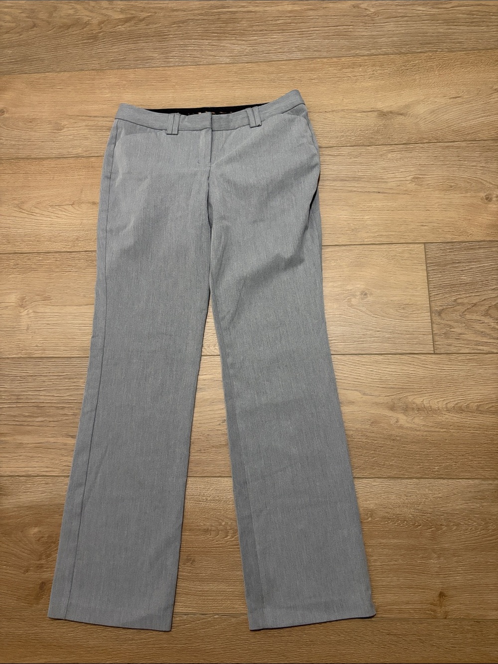 Express 8R Women's Light Gray Straight-Leg Dress Pants